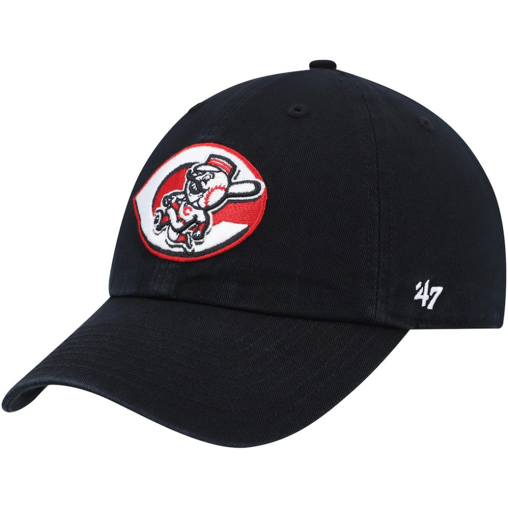 Cincinnati Reds Cooperstown Collection Clean Up Adjustable Hat Black | 47 brand