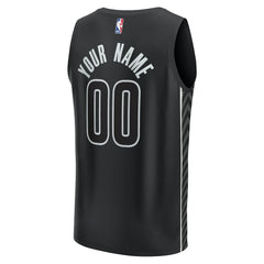 Brooklyn Nets Custom Fast Break Jersey - Statement Edition - Black