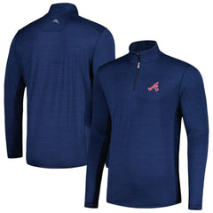 Atlanta Braves Tommy Bahama Delray IslandZone Half-Zip Top Navy