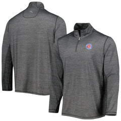 Chicago Cubs Tommy Bahama Delray IslandZone Half-Zip Top Charcoal
