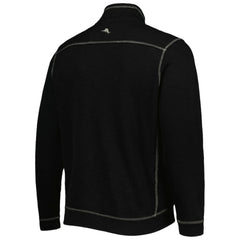 San Diego Padres Tommy Bahama Tobago Bay Tri-Blend Quarter-Zip Sweatshirt Black