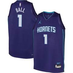 LaMelo Ball Charlotte Hornets Jordan Brand Youth Swingman Jersey - Statement Edition - Purple online