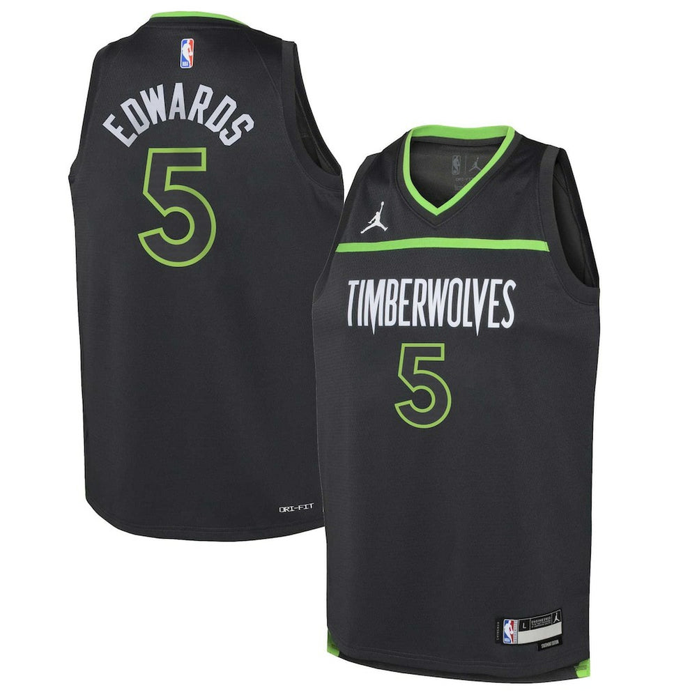 Anthony Edwards Minnesota Timberwolves Jordan Brand Youth Swingman Jersey - Statement Edition - Black on sale