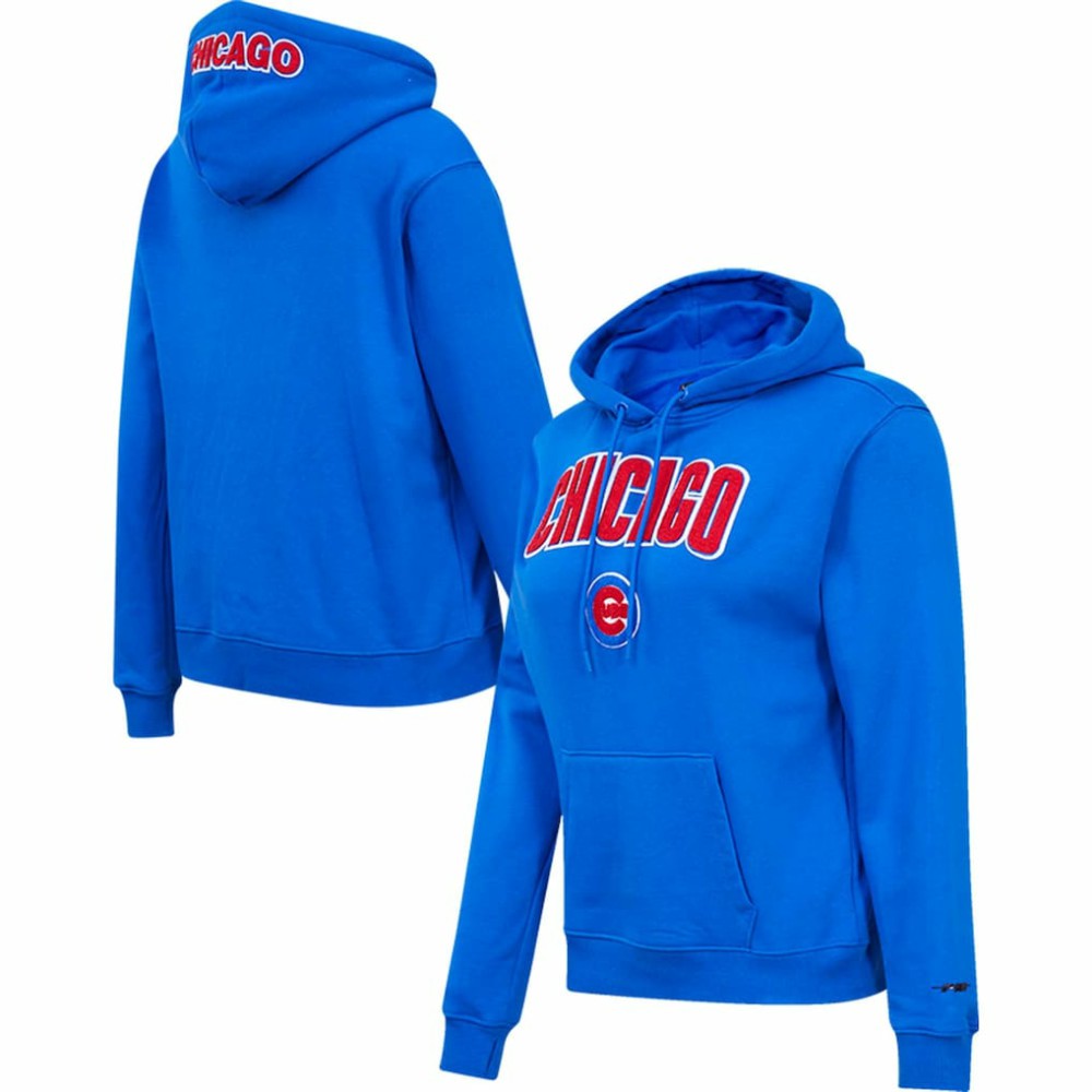 Chicago Cubs Pro Standard Women's Classic Fleece Pullover Hoodie Royal