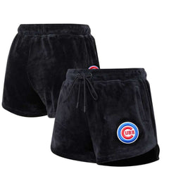 Chicago Cubs Pro Standard Women's Classic Velour Lounge Shorts Black