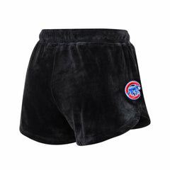Chicago Cubs Pro Standard Women's Classic Velour Lounge Shorts Black