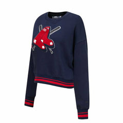 Boston Red Sox Pro Standard Women's Mash Up Pullover Sweatshirt Navy