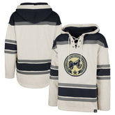 Columbus Blue Jackets '47 Rockaway Lace-Up Pullover Hoodie Oatmeal