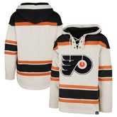 Philadelphia Flyers '47 Rockaway Lace-Up Pullover Hoodie Oatmeal