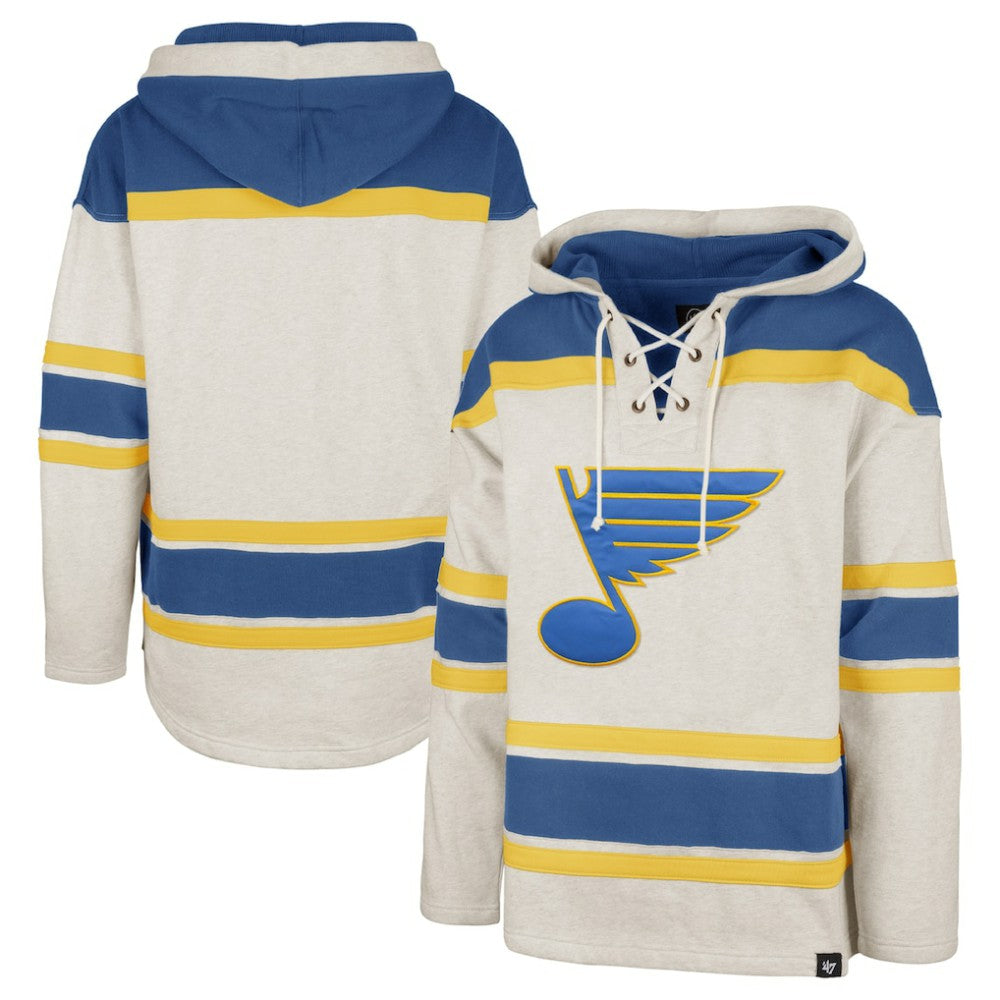 St. Louis Blues '47 Rockaway Lace-Up Pullover Hoodie Oatmeal
