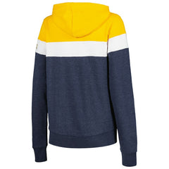 Milwaukee Brewers Women's Colorblock Full-Zip Hoodie Jacket Heather Navy | New Era