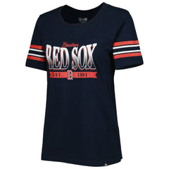 Boston Red Sox Women's Team Stripe T-Shirt Navy | New Era