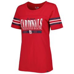 St. Louis Cardinals Women's Team Stripe T-Shirt Red | New Era