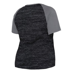 Chicago White Sox Women's Plus Size Space Dye Raglan V-Neck T-Shirt Black | New Era
