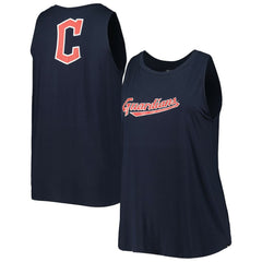 Cleveland Guardians Women's Plus Size Tank Top Navy | New Era