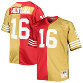 Joe Montana San Francisco 49ers Big & Tall Split Legacy Retired Player Replica Jersey - Scarlet/Gold discount