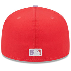Los Angeles Dodgers Spring Color Two-Tone 59FIFTY Fitted Hat Red/Lavender | New Era