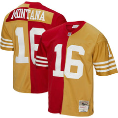 Joe Montana San Francisco 49ers 1990 Split Legacy Replica Jersey - Scarlet/Gold sale
