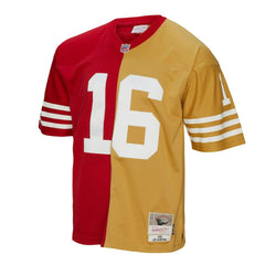 Joe Montana San Francisco 49ers 1990 Split Legacy Replica Jersey - Scarlet/Gold sale