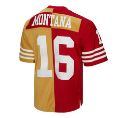 Joe Montana San Francisco 49ers 1990 Split Legacy Replica Jersey - Scarlet/Gold sale