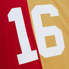 Joe Montana San Francisco 49ers 1990 Split Legacy Replica Jersey - Scarlet/Gold sale