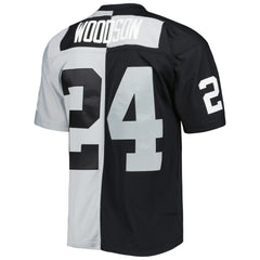 Charles Woodson Las Vegas Raiders 1998 Split Legacy Replica Jersey - Black/Silver on sale