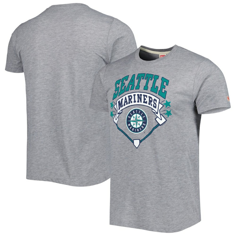 Seattle Mariners Homage Diamond Tri-Blend T-Shirt Gray