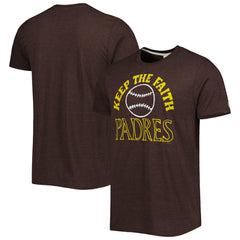 San Diego Padres Homage Hyper Local Tri-Blend T-Shirt Brown