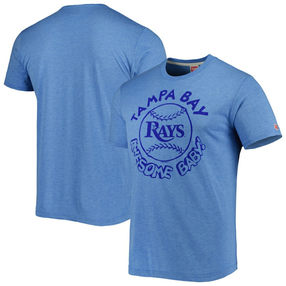 Tampa Bay Rays Homage Hyper Local Tri-Blend T-Shirt Light Blue