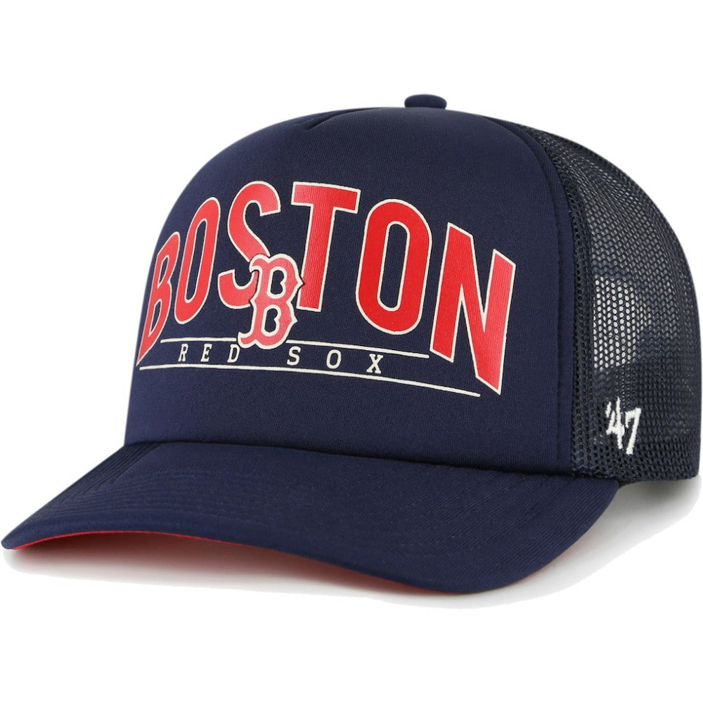 Boston Red Sox Backhaul Foam Trucker Snapback Hat Navy | 47 brand
