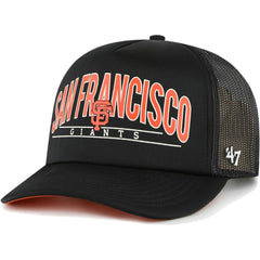 San Francisco Giants Backhaul Foam Trucker Snapback Hat Black | 47 brand