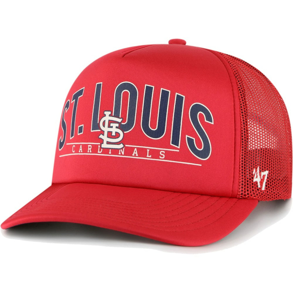 St. Louis Cardinals Backhaul Foam Trucker Snapback Hat Red | 47 brand