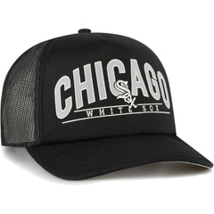 Chicago White Sox Backhaul Foam Trucker Snapback Hat Black | 47 brand