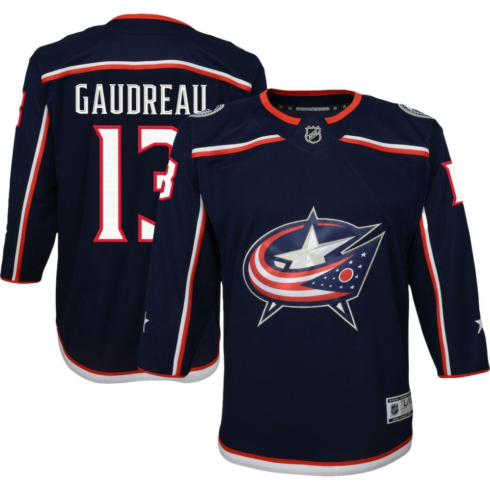 Johnny Gaudreau Columbus Blue Jackets Youth 2022/23 Premier Player Jersey Navy