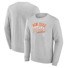 New York Mets Simplicity Pullover Sweatshirt Heather Gray