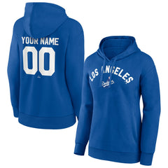 Los Angeles Dodgers Women's Personalized Cooperstown Collection Winning Streak Pullover Hoodie Royal