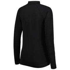 Houston Astros Levelwear Women's Verse Asymmetrical Raglan Tri-Blend Quarter-Zip Jacket Black