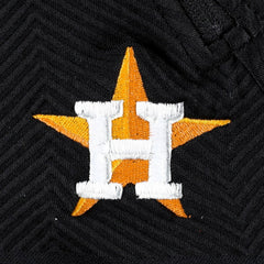 Houston Astros Levelwear Women's Verse Asymmetrical Raglan Tri-Blend Quarter-Zip Jacket Black