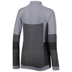 Atlanta Braves Levelwear Women's Verse Asymmetrical Raglan Tri-Blend Quarter-Zip Jacket Charcoal