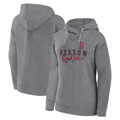 Boston Red Sox Women's Script Favorite Lightweight Pullover Hoodie Heather Gray