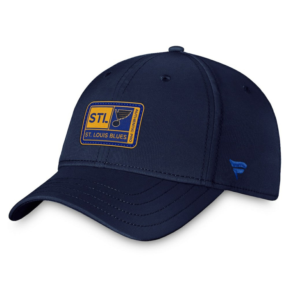 St. Louis Blues Fanatics Authentic Pro Training Camp Flex Hat – Navy