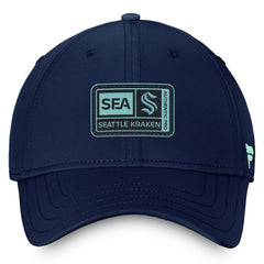 Seattle Kraken Fanatics Authentic Pro Training Camp Flex Hat – Deep Sea Blue