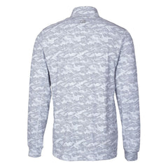 Philadelphia Phillies Cutter & Buck Big & Tall Traverse Camo Print Stretch Quarter-Zip Pullover Top Charcoal