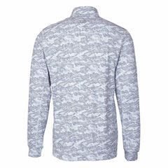 Miami Marlins Cutter & Buck Big & Tall Traverse Camo Print Stretch Quarter-Zip Pullover Top Charcoal