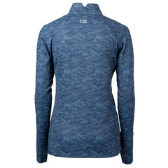 Houston Astros Cutter & Buck Women's Traverse Camo Print Stretch Quarter-Zip Pullover Top Navy