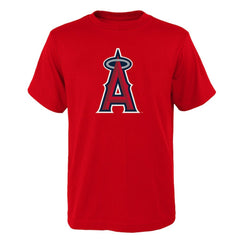Los Angeles Angels Youth Logo Primary Team T-Shirt Red
