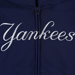 New York Yankees Youth Wordmark Full-Zip Fleece Hoodie Navy