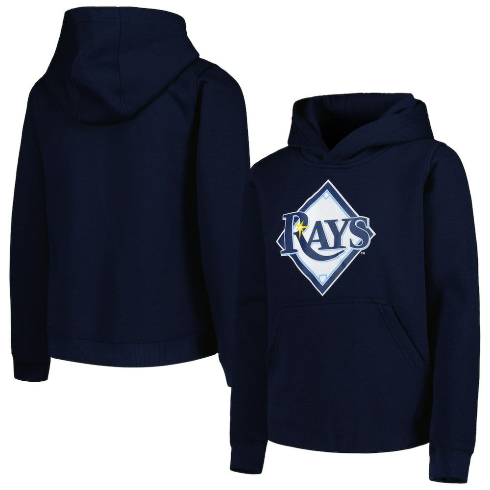 Tampa Bay Rays Youth Team Primary Logo Pullover Hoodie Navy