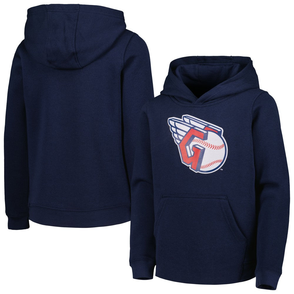 Cleveland Guardians Youth Team Primary Logo Pullover Hoodie Navy