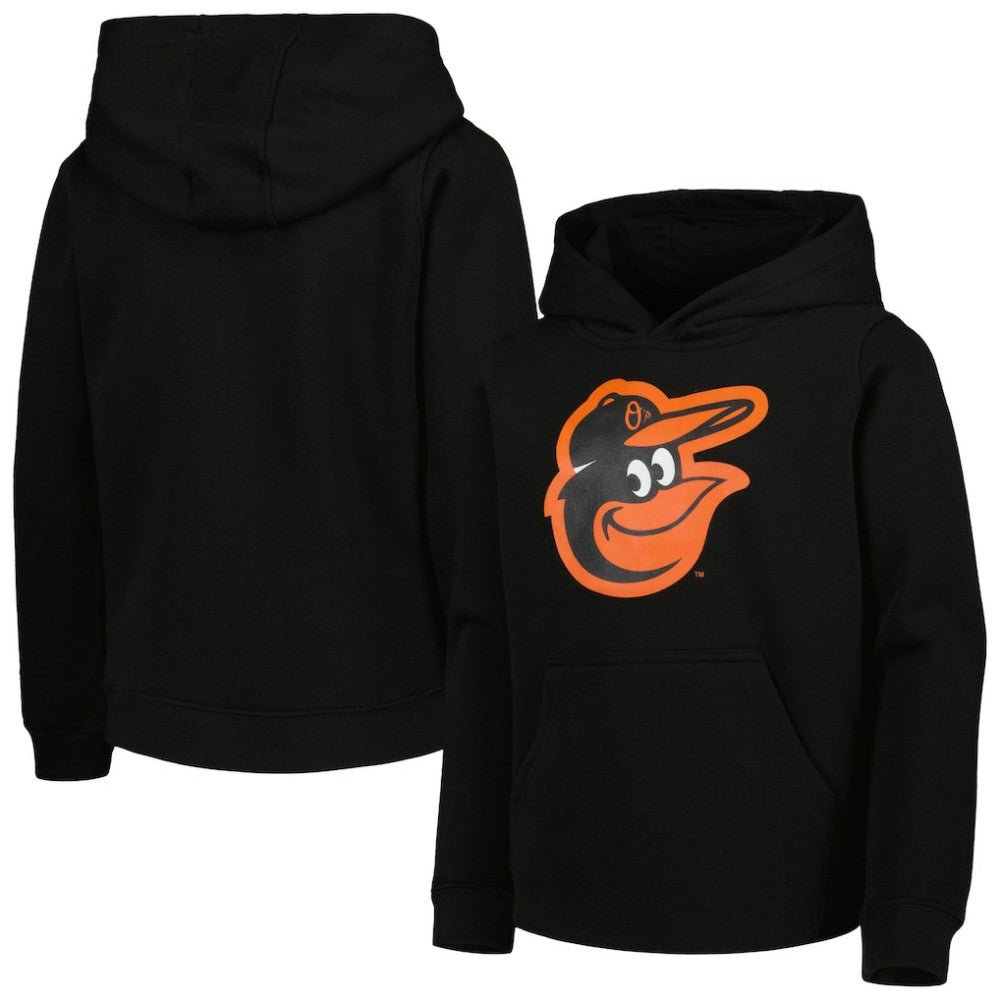 Baltimore Orioles Youth Team Primary Logo Pullover Hoodie Black